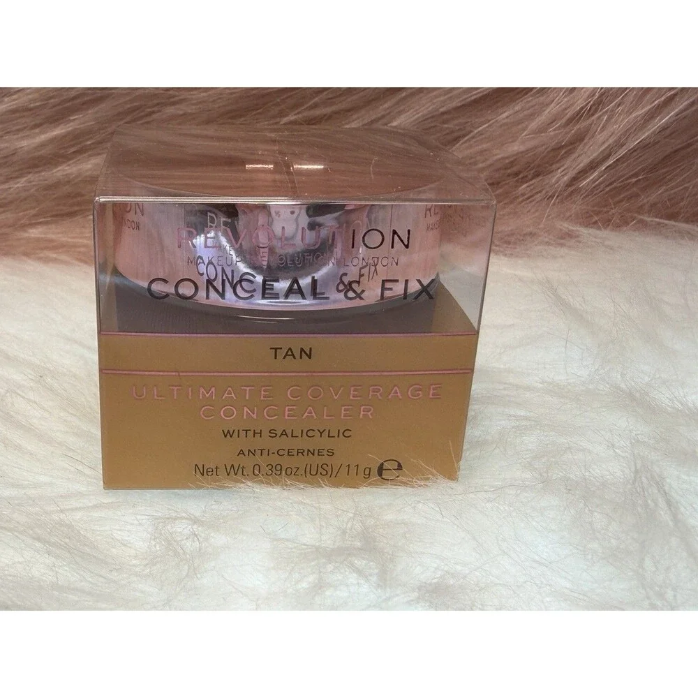 Revolution Ultimate Coverage Concealer – Tan with Salicylic Acid – Full Coverage
